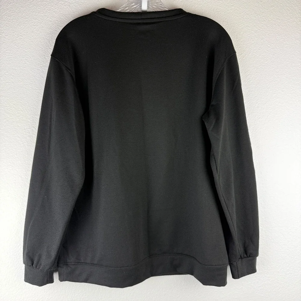 The Whosoevers Black Graphic Sweatshirt Rose Checkered Purple Womens Medium - Picture 3 of 5